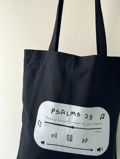 Playlist tote bag / BLACK