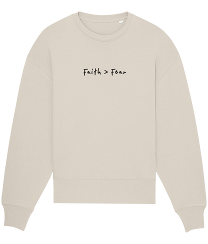 OVERSIZED 'FAITH OVER FEAR' SWEATSHIRT