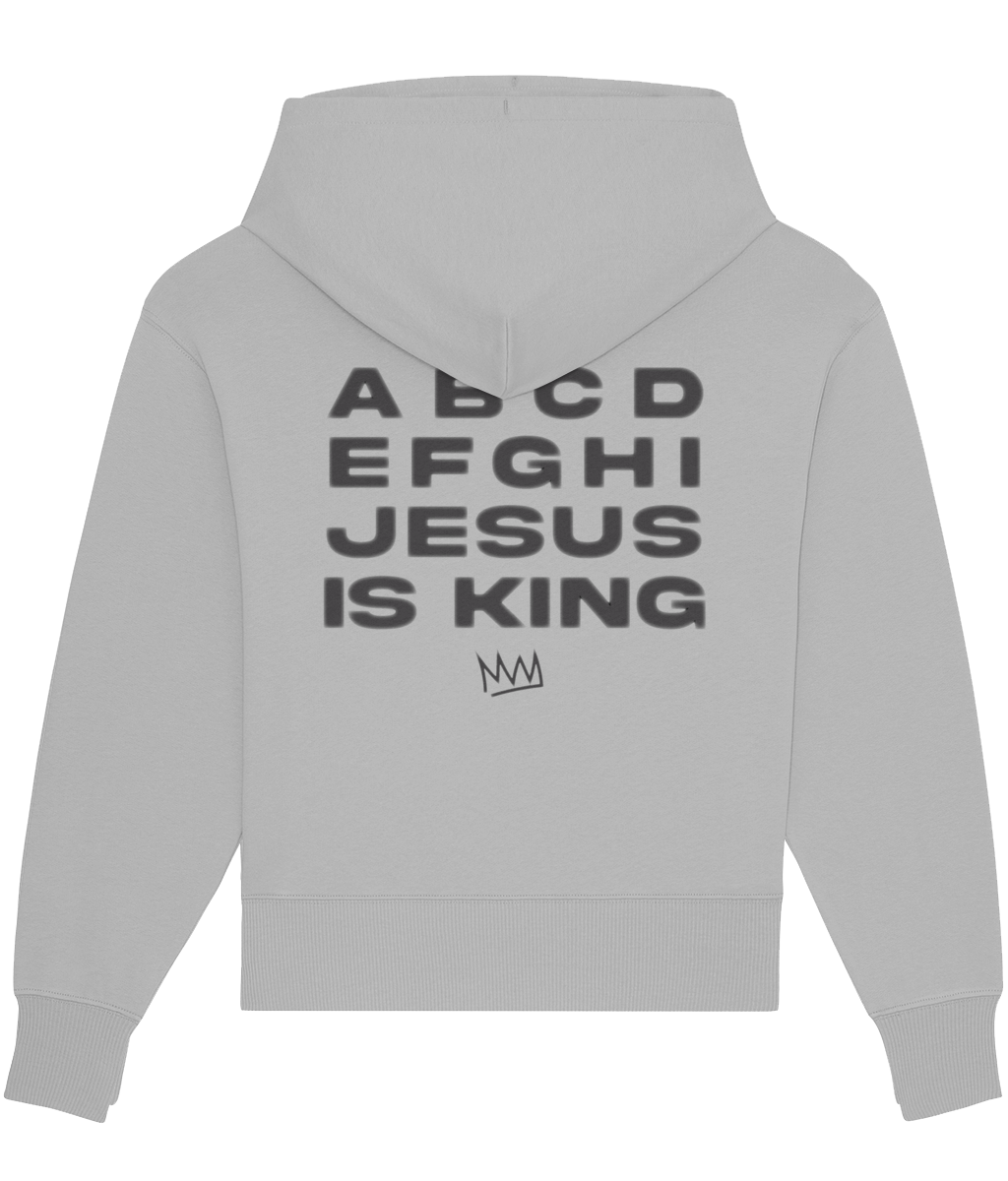 OVERSIZED 'JESUS IS KING' HEAVYWEIGHT HOODIE / GREY