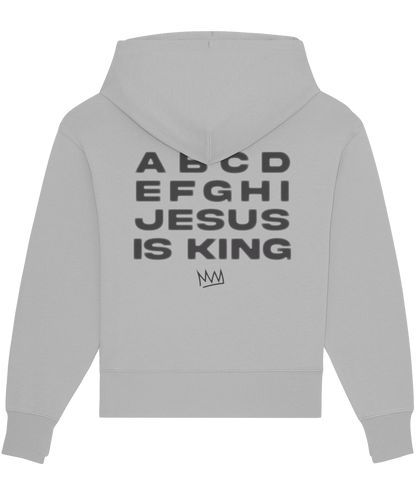 OVERSIZED 'JESUS IS KING' HEAVYWEIGHT HOODIE / GREY