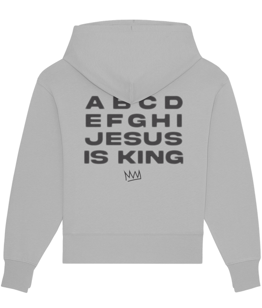 OVERSIZED 'JESUS IS KING' HEAVYWEIGHT HOODIE / GREY